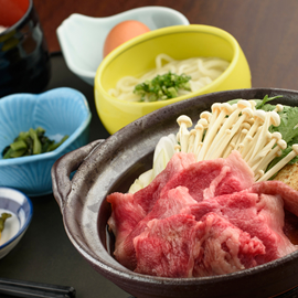 常陸牛のすき焼き御膳